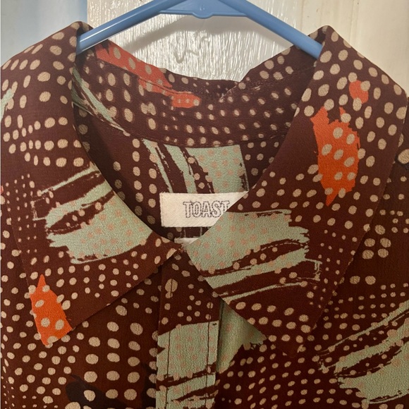 TOAST printed 3/4 sleeve blouse in size UK 4 / XS - Picture 2 of 5